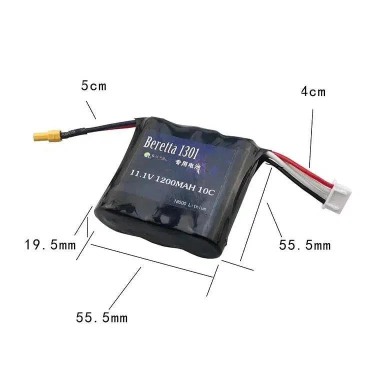 Teranty 11.1V 2200mAh 35C LiPo Battery Pack – 3S With Mini-Tamiya Connector – For Airsoft, Gel Blaster, Water Gun