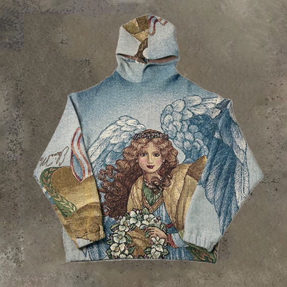 Loveciss®/ Artistic Salvation Angel Print Fashion Trendy Long-Sleeved Hoodie