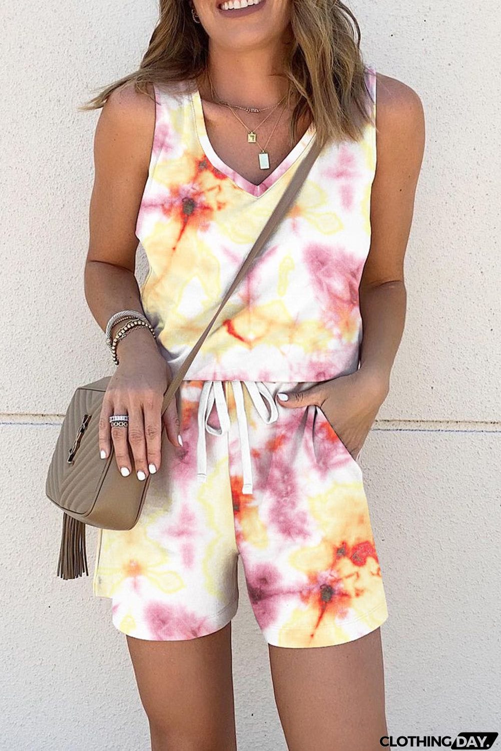 Tie-dye Tank and Shorts Set