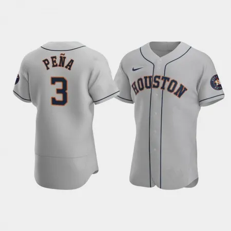 Men's Houston Astros #3 Jeremy Pena Gray Flex Base Stitched Jersey DLOG