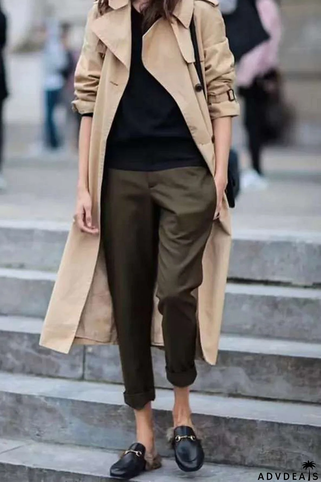 Rabbit Fur Lined Leather Loafer Mules