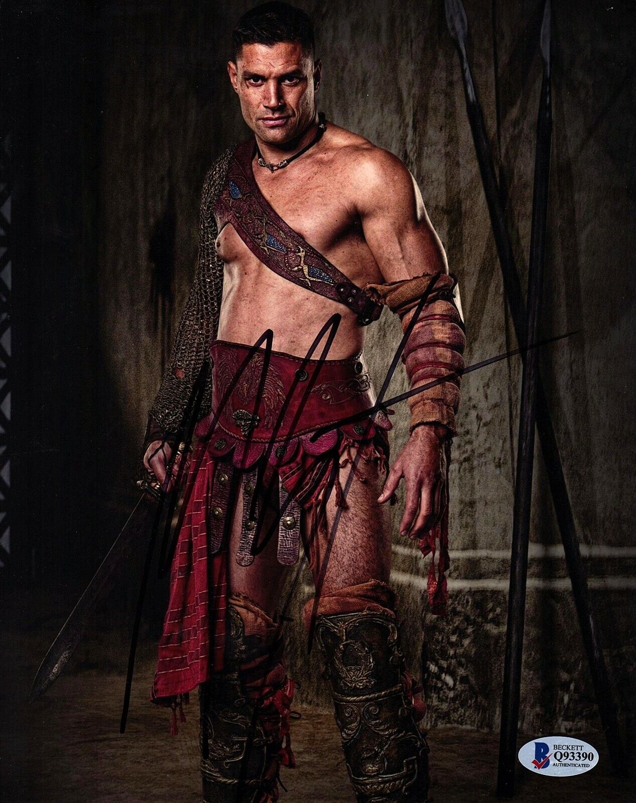 MANU BENNETT Signed Autographed 8X10 Photo Poster painting SPARTACUS