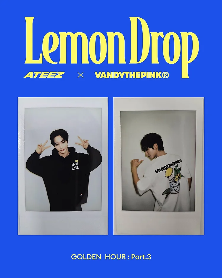 韓国限定 ATEEZ VANDYTHEPINK Lemon Drop パーカー ATEEZ x Vandy The Pink Golden Hour Part: 3 Lemon Drop Hoodie