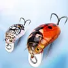 5Pcs Cicada Bait 3.8cm 4g Fishing Lure Artificial Ladybug Fishing Bait Hard Bait
