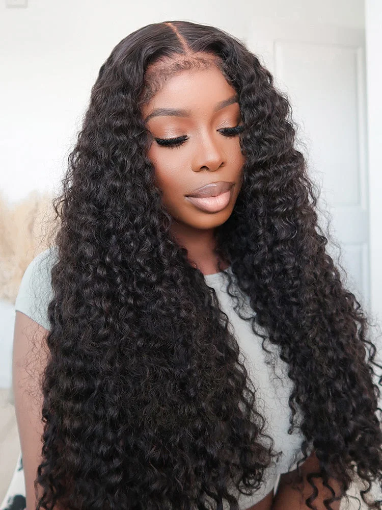 Natural Curly Hairline HD Lace Wigs with Curly Baby Hair