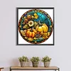 Diamond Painting -DIY Round Drill Stained Glass Pumpkin