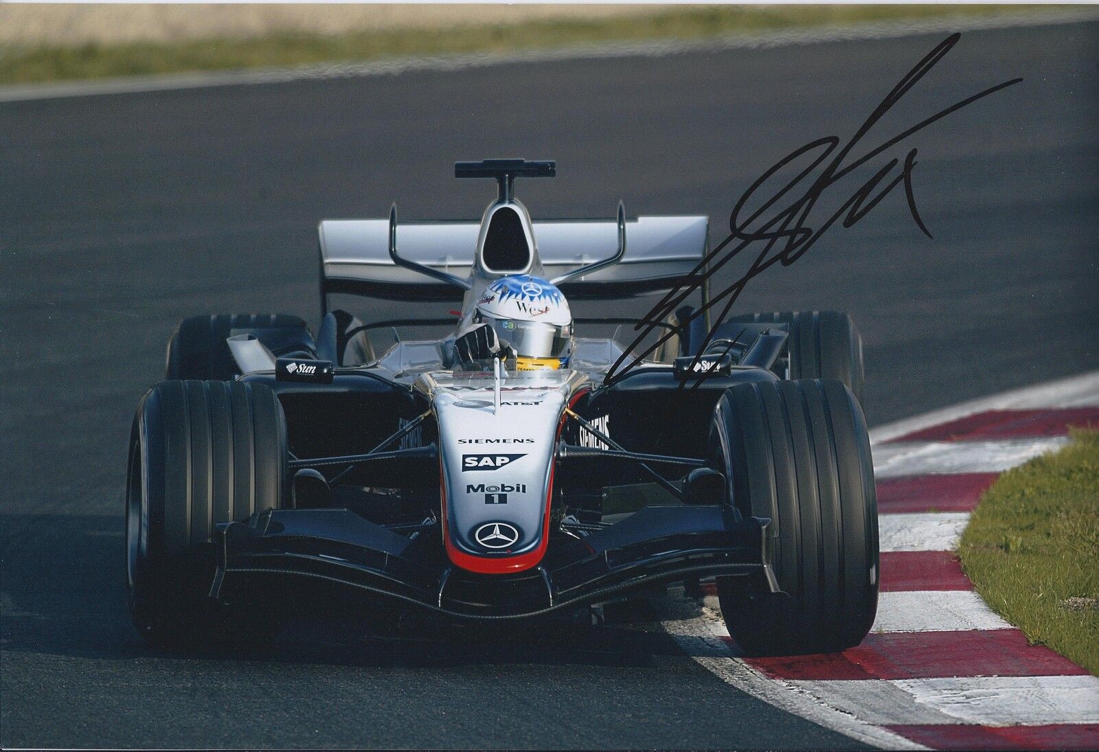 Alexander Alex WURZ SIGNED MERCEDES West 12x8 Photo Poster painting AFTAL COA Autograph