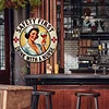 Safety first drink with a nurse - Round Vintage Metal Signs - 30*30cm