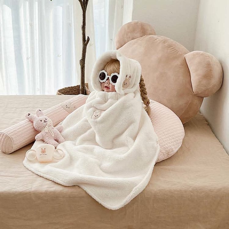 Newborn Bear Bath Towel Blanket Wraps