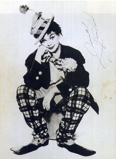 JUDY GARLAND Signed 'Clown' Photo Poster paintinggraph - Film Star Actress - preprint