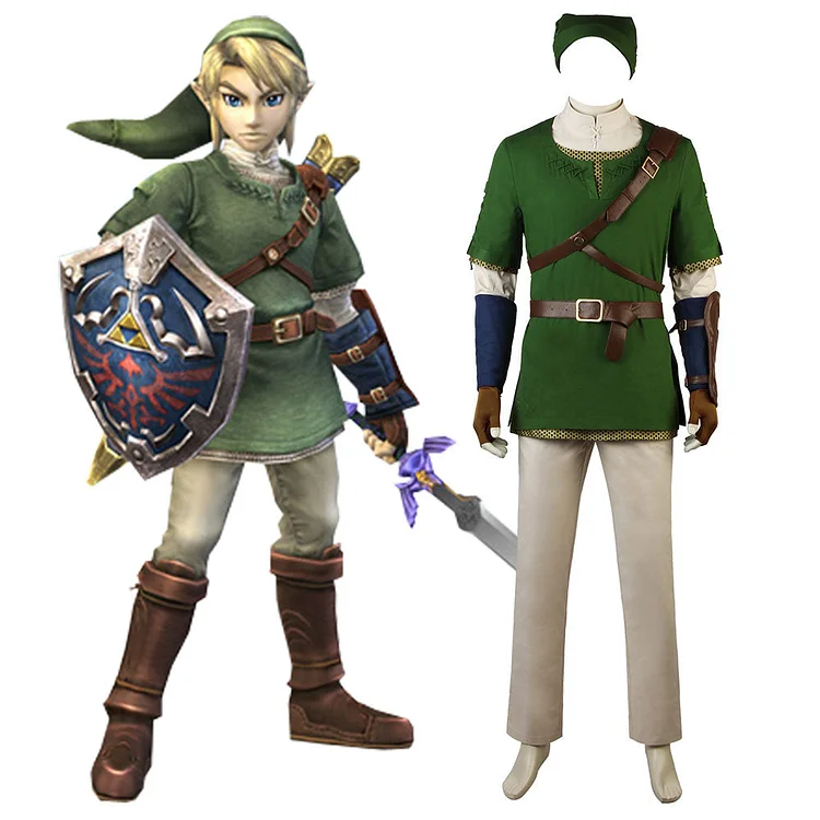 The Legend of Zelda Twilight Princess Link Cosplay Costume 