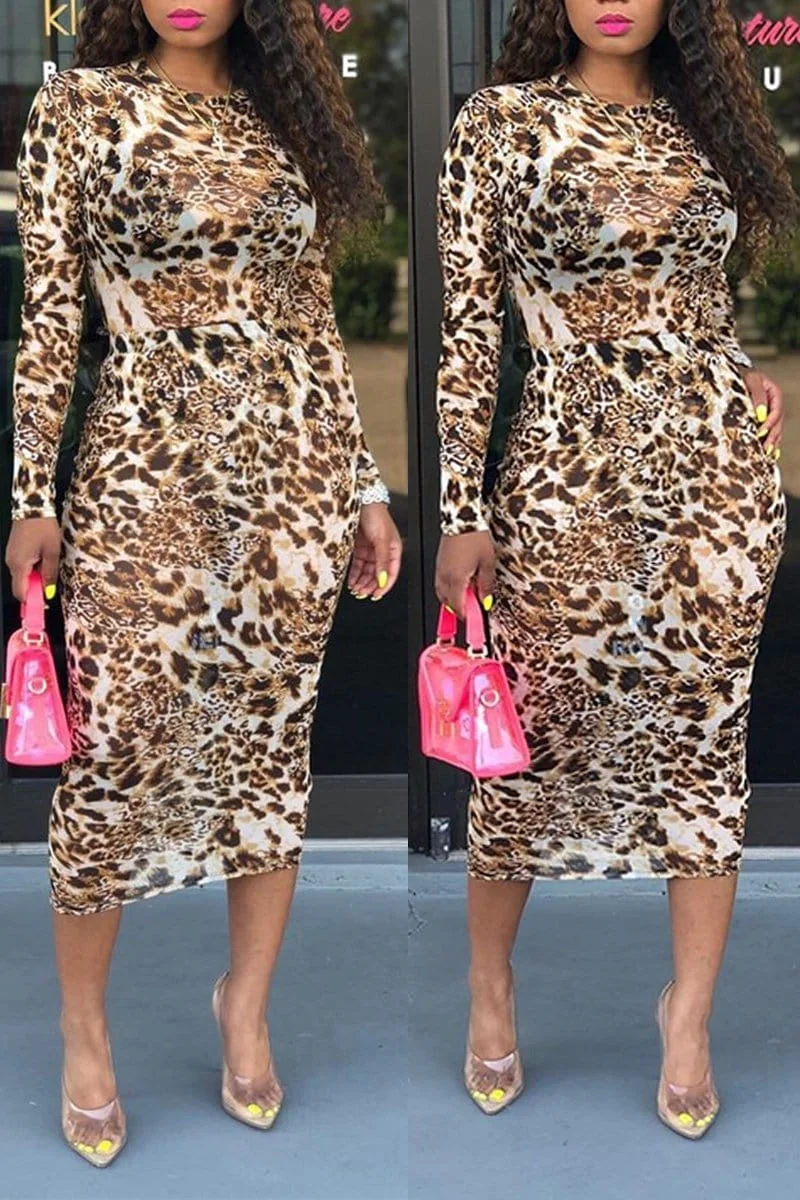 Fashion Leopard Print Dress