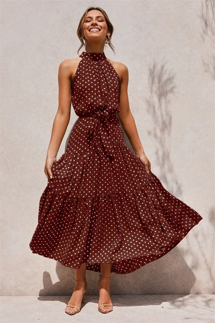 Summer Long Dress Polka Dot Casual Dresses