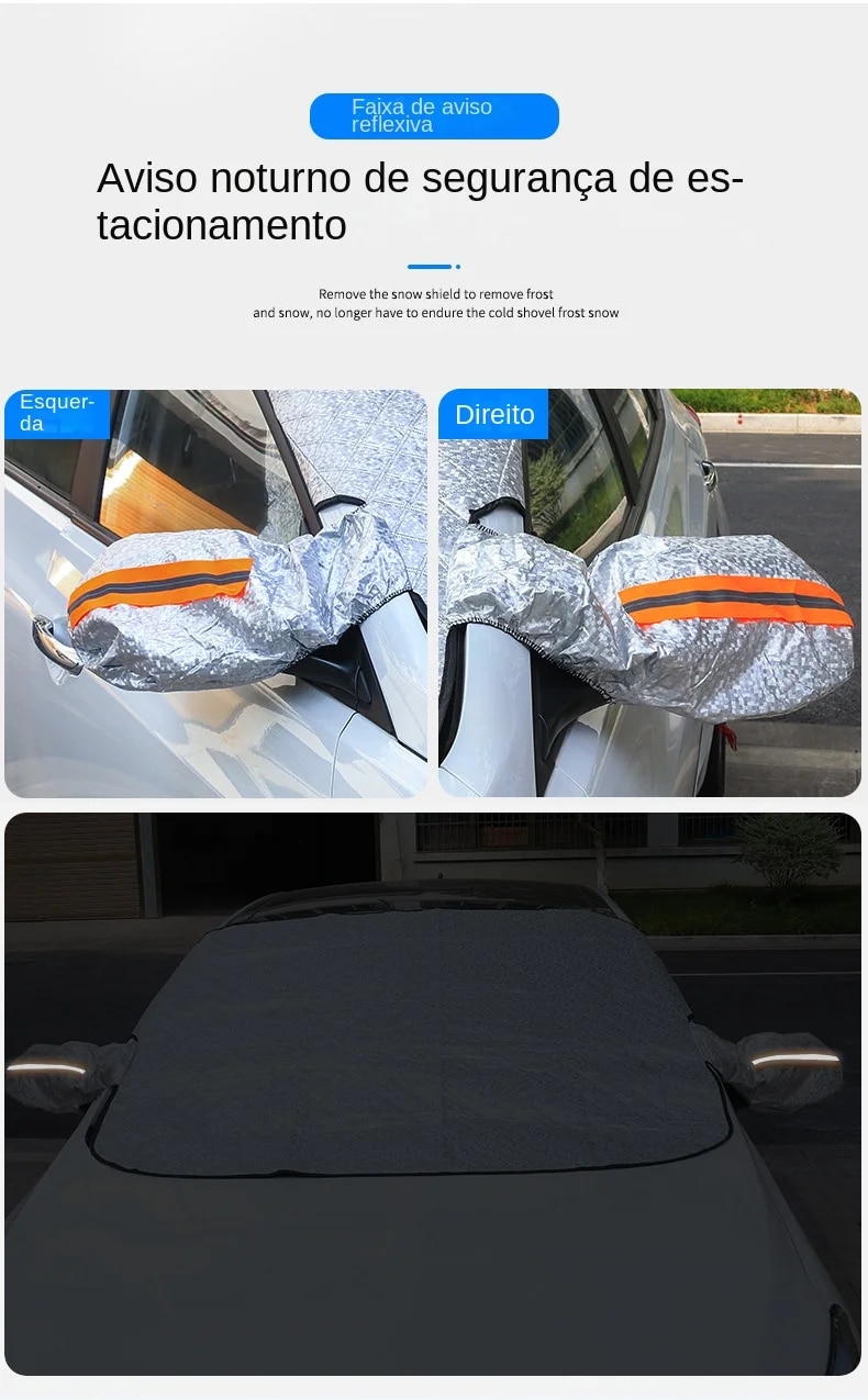 Tegooe Magnetic Car Windshield Cover for Snow Sun Protection 225x110cm - All-Weather Waterproof Protector