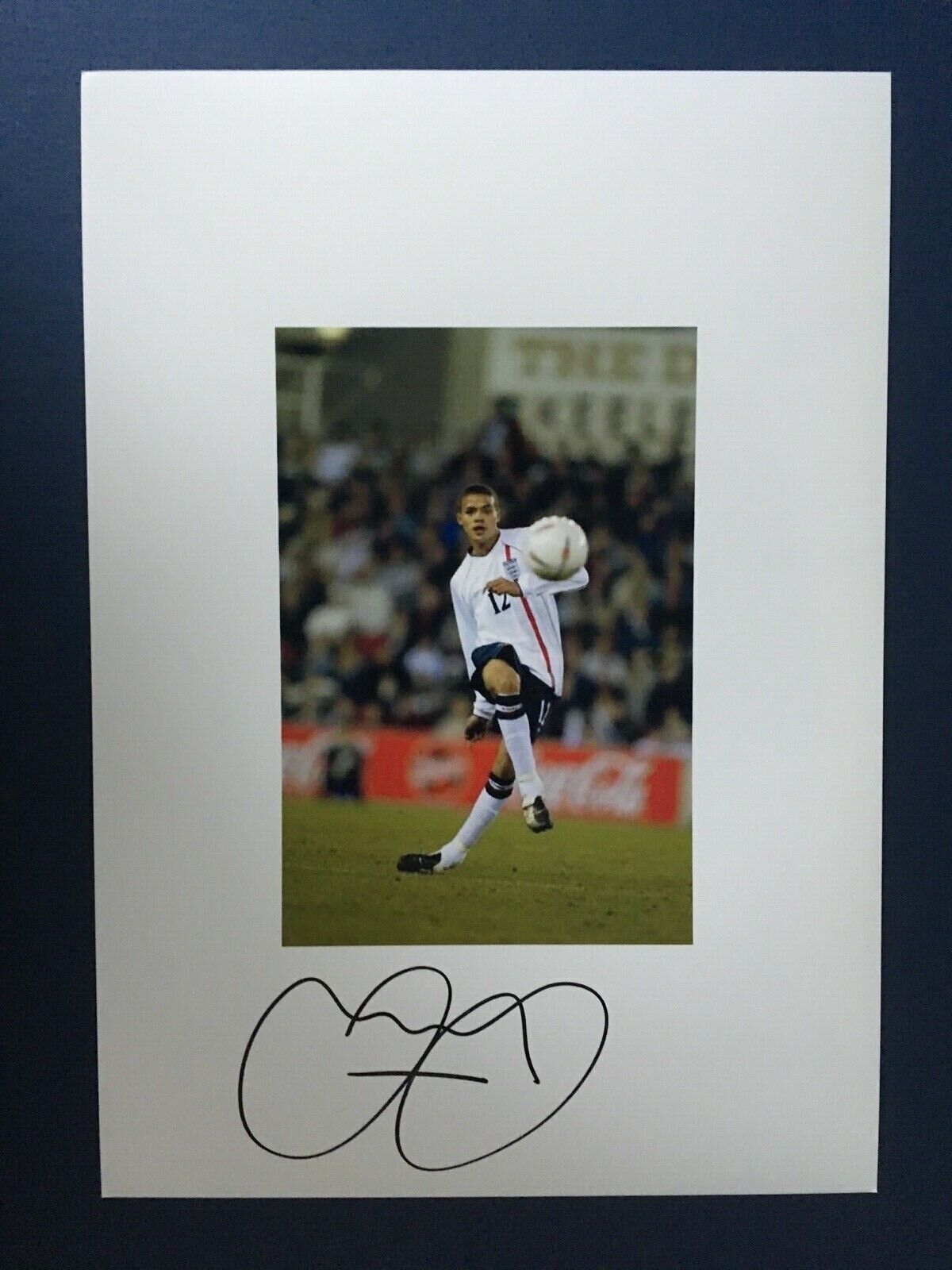 JERMAINE JENAS - ENGLAND INTERNATIONAL FOOTBALLER - EXCELLENT SIGNED Photo Poster painting