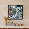 Kimono Geisha Girl 5D DIY Gemstone paintings Partial Special Shaped Diamond Painting 30*30cm