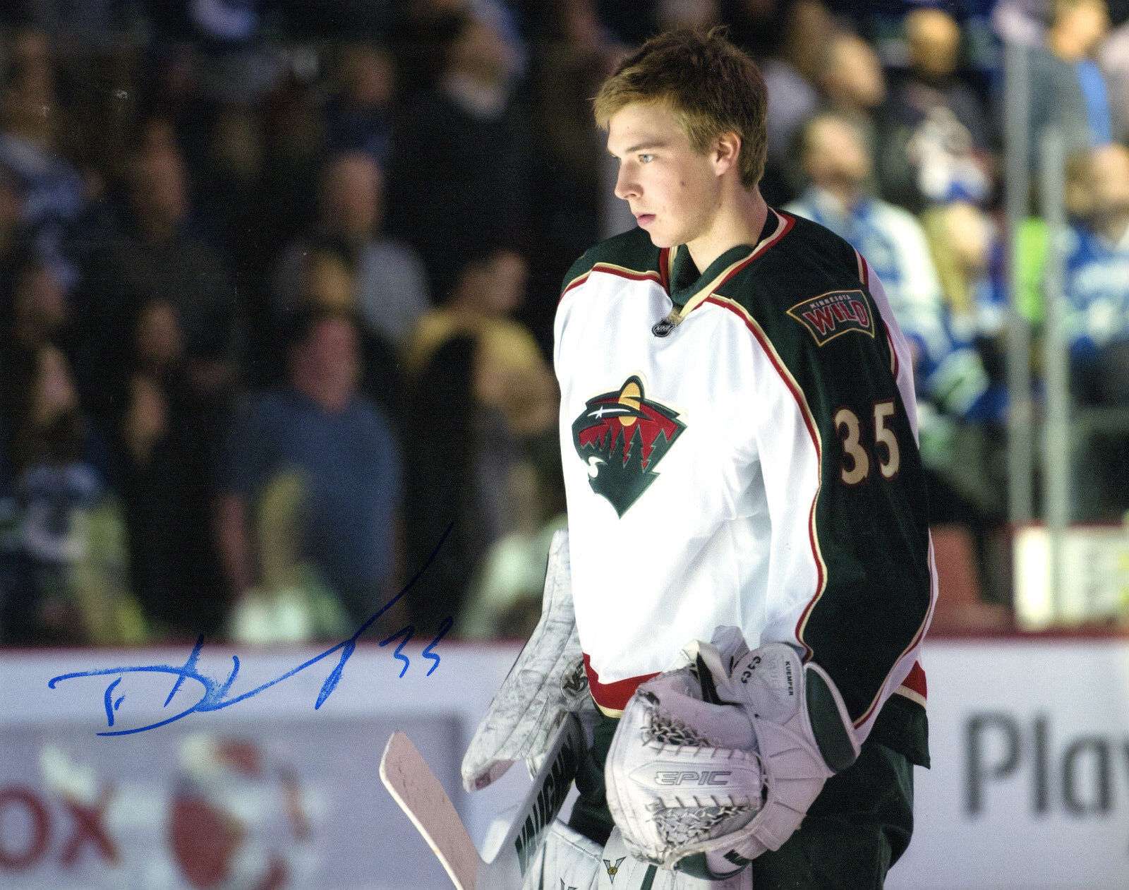 GFA Minnesota Wild * DARCY KUEMPER * Signed 8x10 Photo Poster painting K5 COA