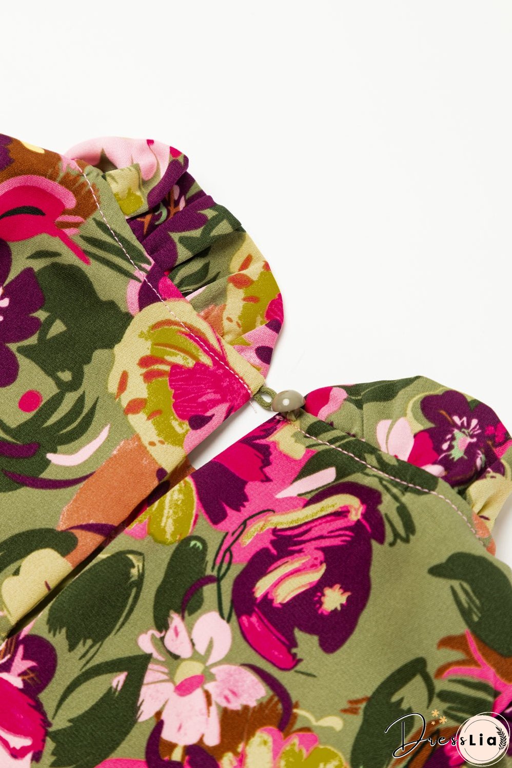 Flutter Sleeve Frilled Neck Mini Dresses