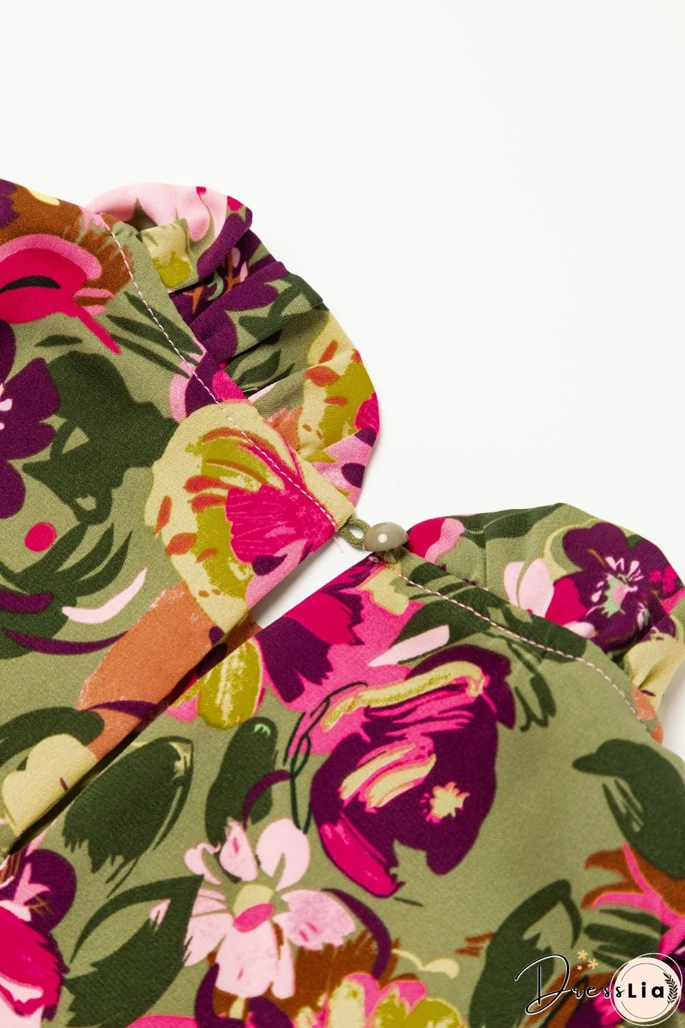 Flutter Sleeve Frilled Neck Mini Dresses