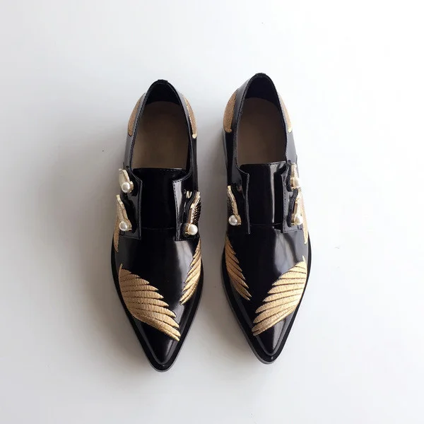 Black Vintage Oxfords Wingtip Shoes Vdcoo