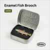 Creative Outdoor Fish Enamel Brooch, Cartoon Metal Badge