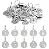 [US Local Warehouse] 25mm Number Tags with Rings 304 Stainless Steel Key ID Tag Hollow Round Metal Numbered Labels 1 To 500 for Restaurant Bar and Cafes