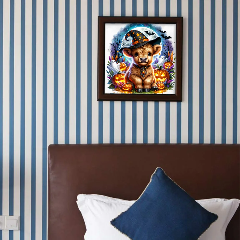 Diamond Painting - Full Round Drill - Halloween Cattle(Canvas|40*40cm)