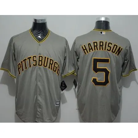 Pirates #5 Josh Harrison Grey New Cool Base Stitched MLB Jersey