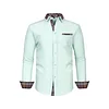 Men's Colorblock Plaid Collar Casual Super Stretch Shirt