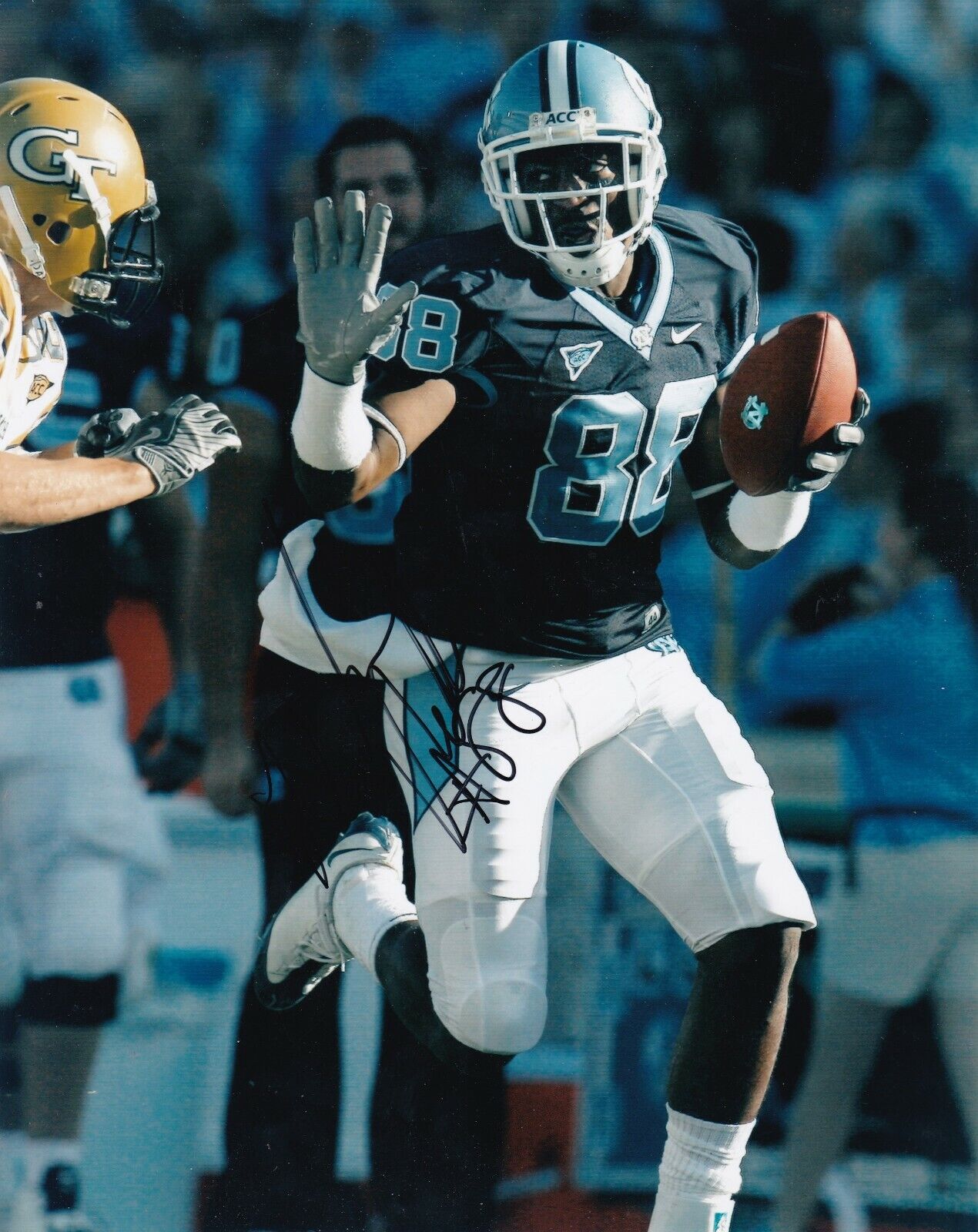 HAKEEN NICKS NORTH CAROLINA TAR HEELS ACTION SIGNED 8X10