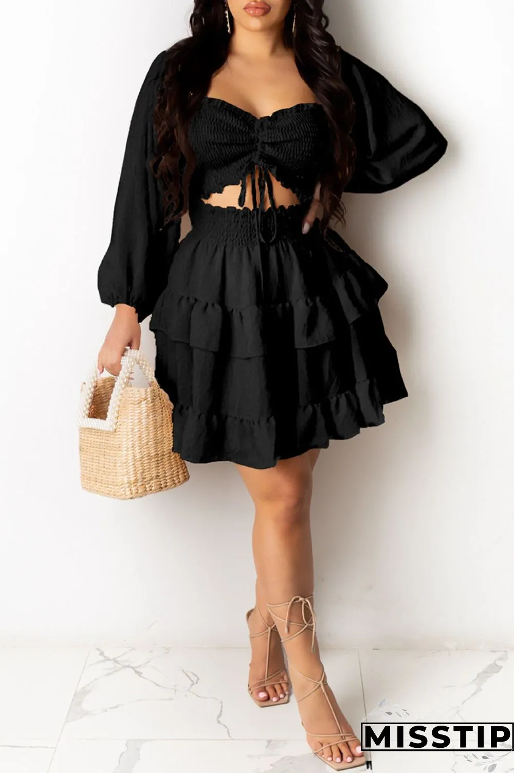 Pink Sexy Casual Solid Hollowed Out Off the Shoulder Long Sleeve Dresses