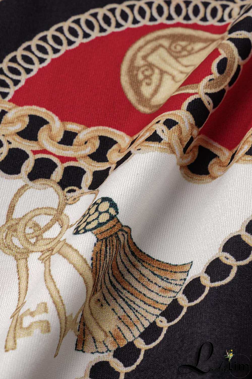 Yellow Casual Print Split Joint Half A Turtleneck Pencil Skirt Dresses