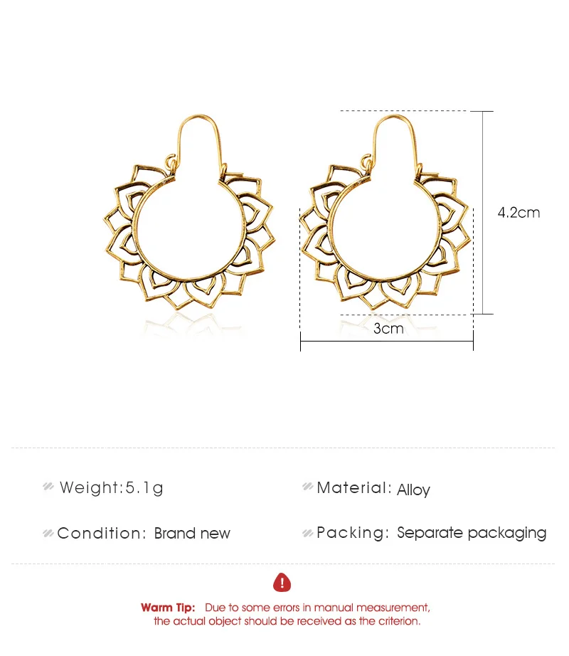 Hollow Rose Sun Earrings