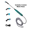 31 Inch Battery Powered Sprayer Wand Rechargeable Electric Sprayer Telescopic Wand with Hose 3 Mist Nozzles for Lawn and Garden