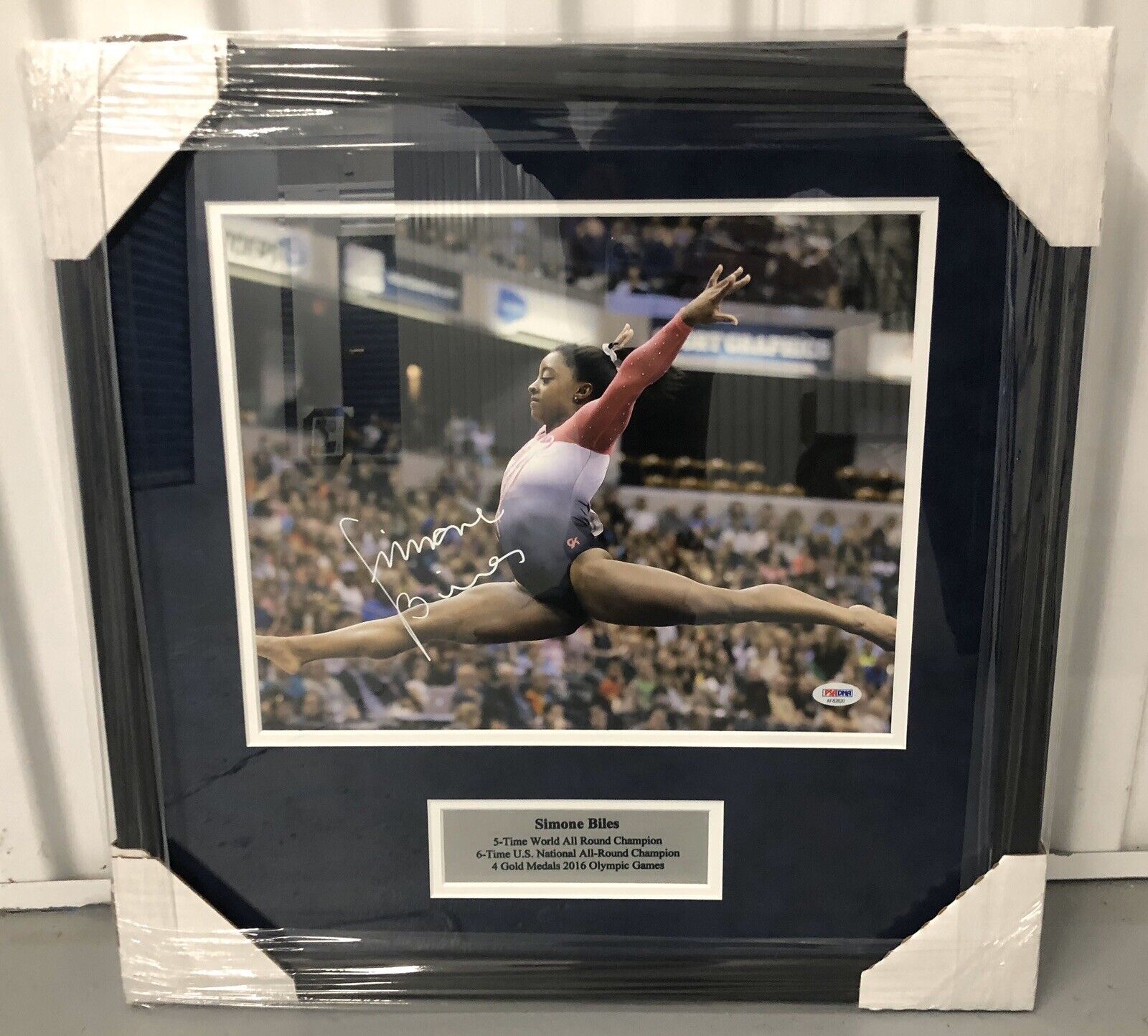 Simone Biles Signed Custom Framed 11x14 Photo Poster painting Olympic Gold Gymnastics Psa/Dna