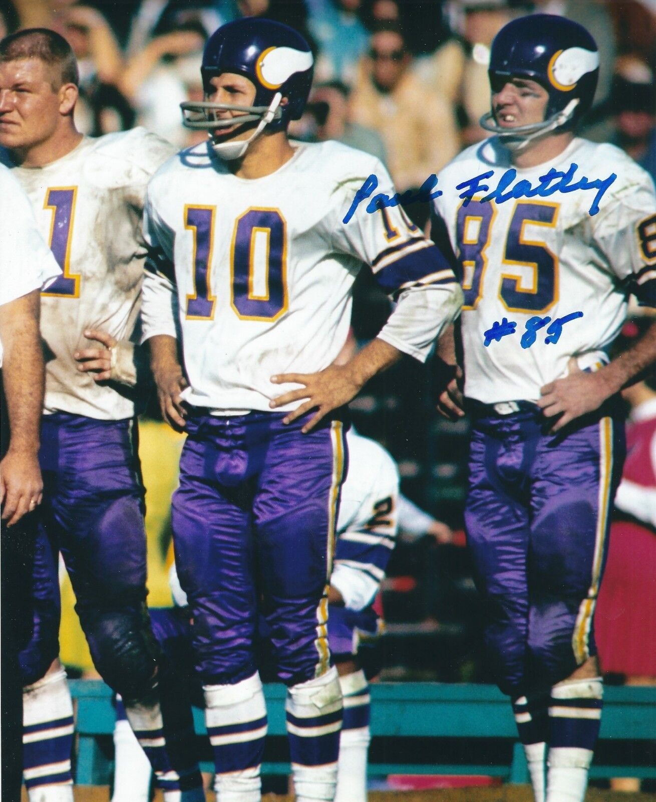 Autographed PAUL FLATLEY 8X10 Minnesota Vikings Photo Poster painting -w/ COA