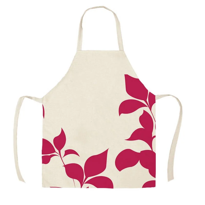 Linen Kitchen Apron - Flower Geometric letclo 