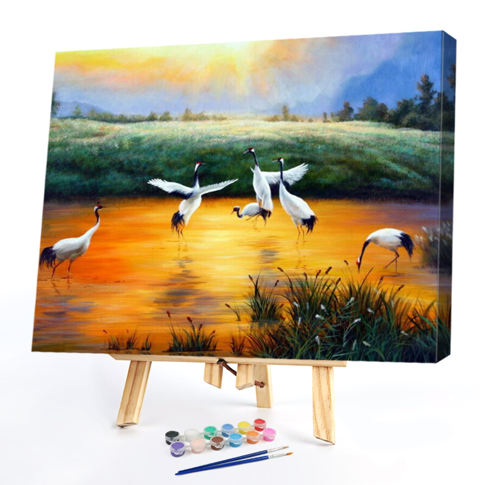 

50*40CM Paint By Numbers-Wild Crane, 501 Original