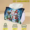 Joy To The World DIY PULeather Diamond Painting Tissue Box for Adults Beginners Large Size Diamond Art Paper Storage Holder for Living Room Bathroom Table Decor