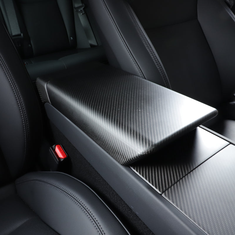 Tesla Model 3 Highland Real Carbon Fiber Armrest Cover | TESLASY