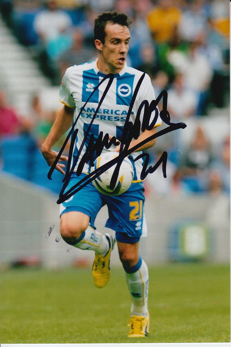 BRIGHTON & HOVE ALBION HAND SIGNED DAVID LOPEZ 6X4 Photo Poster painting 4.