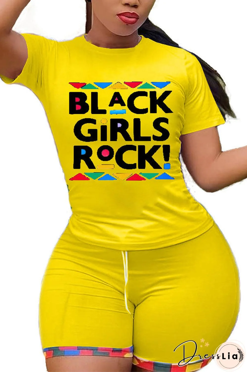 Fashion Active Adult Ma'am O Neck Print Two Piece Suits Stitching Plus Size