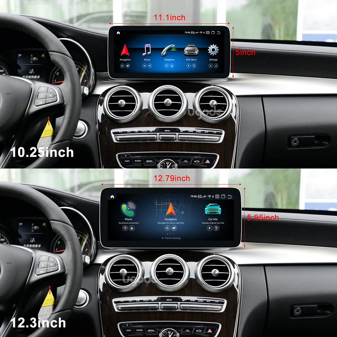 Glc Android Radio Ugode Carplay Screen For Mercedes C GLC V X Class W205 C63 C43 W447 ...