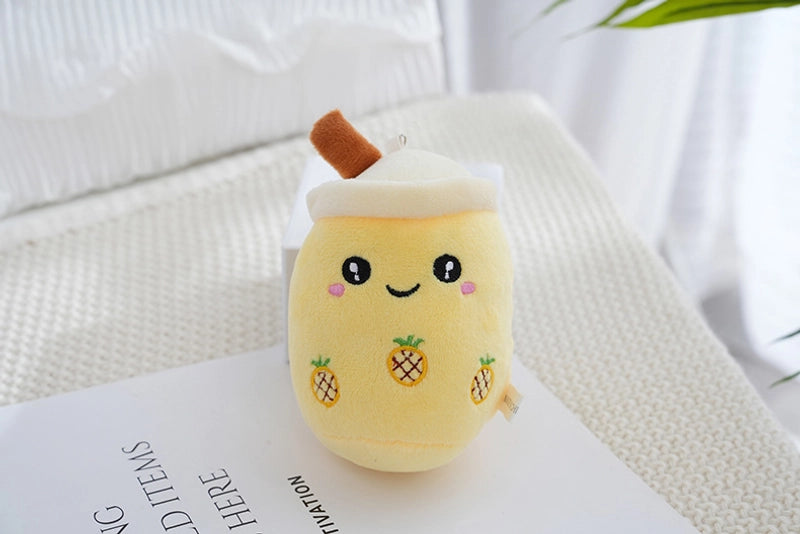 New Bubble Tea Cup Plush Toy Doll Bag Accessories Key Chain Milk Tea Shop Small Gifts