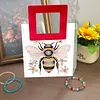 Sac &agrave; main bricolage avec peinture en diamant avec poign&eacute;e carr&eacute;e, peinture en diamant, sacs fourre-tout kits, peintures multi-usages en diamants, sacs &agrave; main cr&eacute;atifs pour femmes, cadeau artisanal (honey insect)