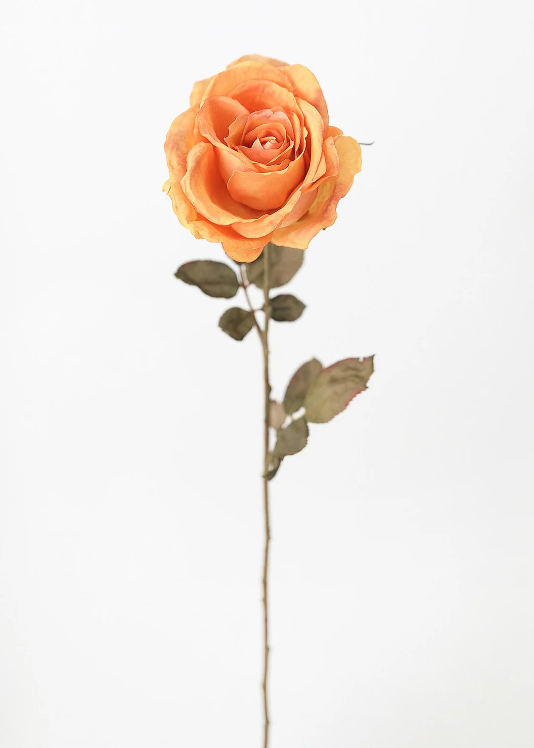 Golden Orange Rose Artificial Flower - 26"