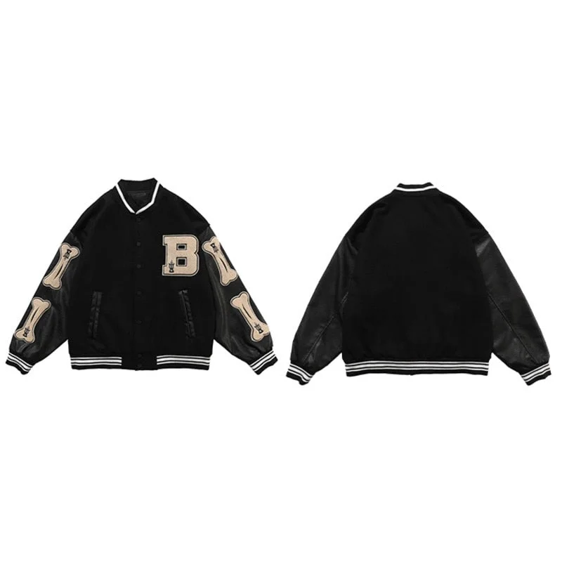Bomber Jackets Men's Coat Embroidery Harajuku Baseball Jacket 2021 Autumn Unisex Boyfriend Style Varsity Hip Hop Streetwear