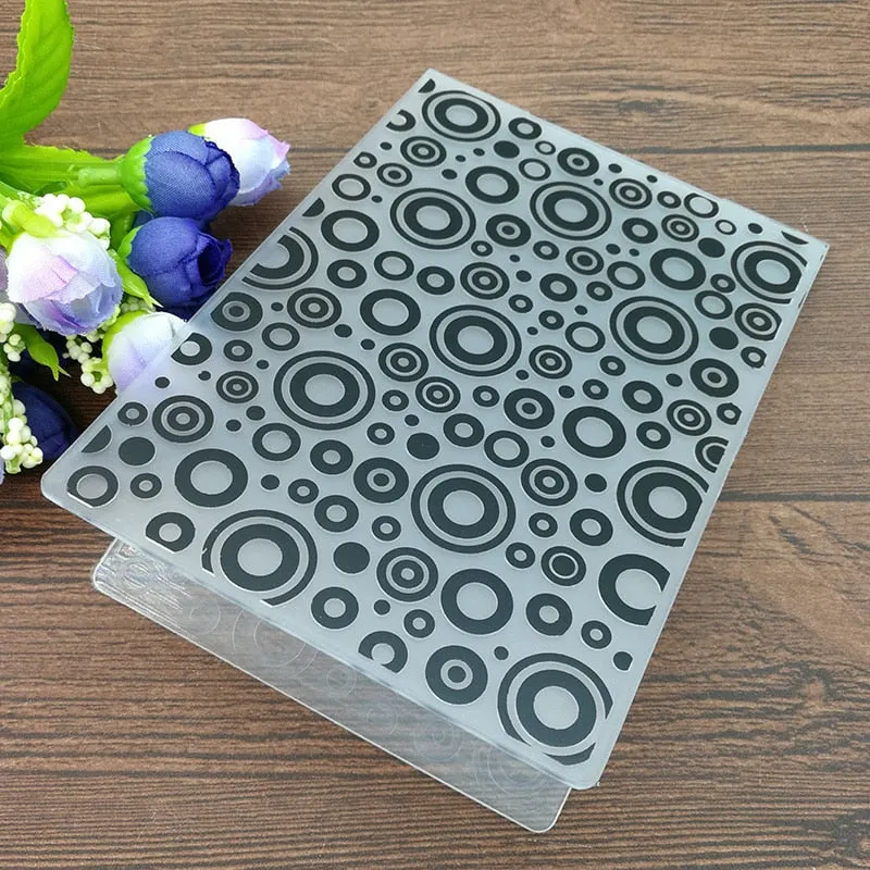 Plastic Embossing Folders Circle scrapbook album card gift packing decoration cutting dies paper craft stencils