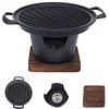 Mini Portable BBQ Grill Outdoor BBQ Plate Roasting Meat Tools
