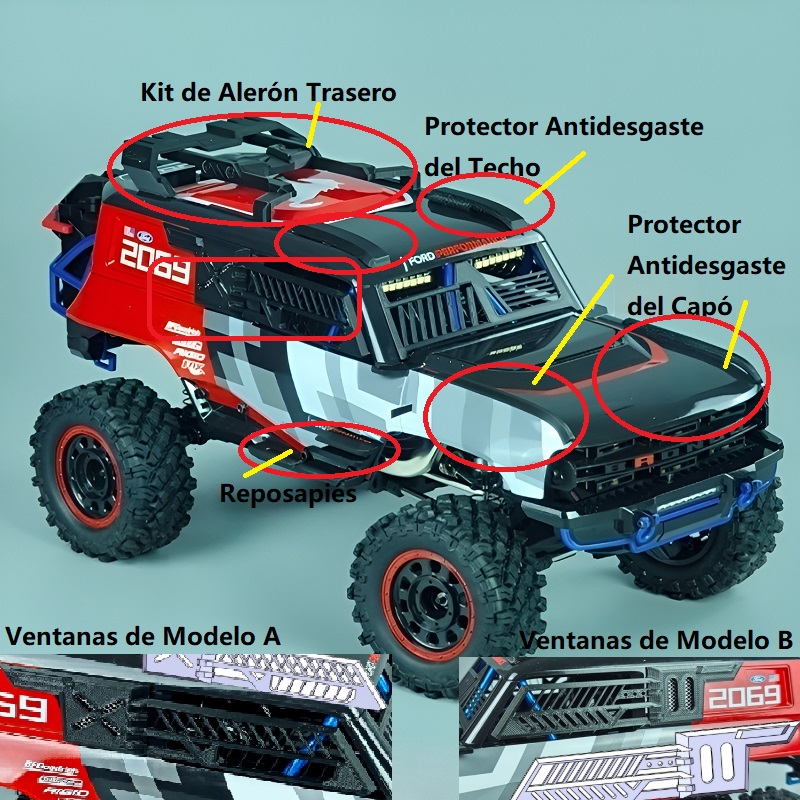 MJX Hyper Go H12P Piezas de Actualizaci&oacute;n Ventanas del Coche y Piezas de Modificaci&oacute;n